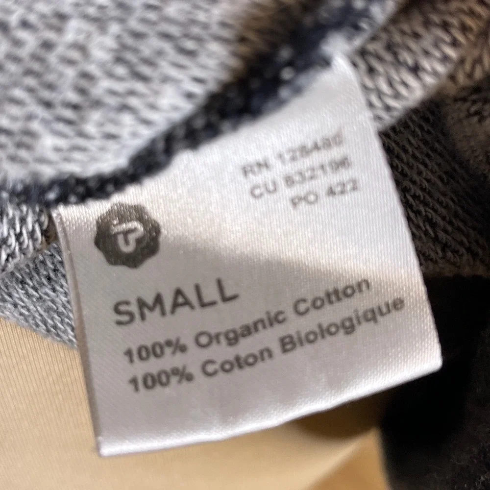 Pact Organic Womens T-Shirt Dress Short Sleeve Granola French Terry S Charcoal